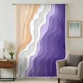 thumbnail image 1 of Purple Coastal Beach Sheer Curtains 54 Inches Long, Modern Gradient Abstract Sea Waves Light Filering Curtains, Breathable Simi Curtain Privacy Drapes for Kitchen Bathroom Small Window Treatment, 1 of 9