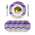 thumbnail image 1 of Purple Coastal Round 13 Inch Placemats Set of 4, Summer Beach Nautical Abstract Art HeatResistant Non Slip Place Mats for Dining Table, Wipeable Braided Kitchen Table Mats for Housewarming, 1 of 9