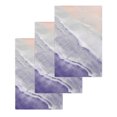thumbnail image 1 of Purple Coastal Wave Kitchen Dish Towels for Drying Dishes Set of 3, Summer Modern Ocean Beach Waffle Weave Microfiber Hand Tea Bathroom Towels Quick Dry & Absorbent Towel 15.7x23.6, 1 of 7