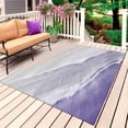 thumbnail image 1 of Purple Coastal Wave Outdoor Rug for Patio/Deck/Porch, Non-Slip Large Area Rug 3 x 5 Ft, Summer Modern Ocean Beach Indoor Outdoor Rugs Washable Area Rugs, Reversible Camping Rug Carpet Runner, 1 of 8