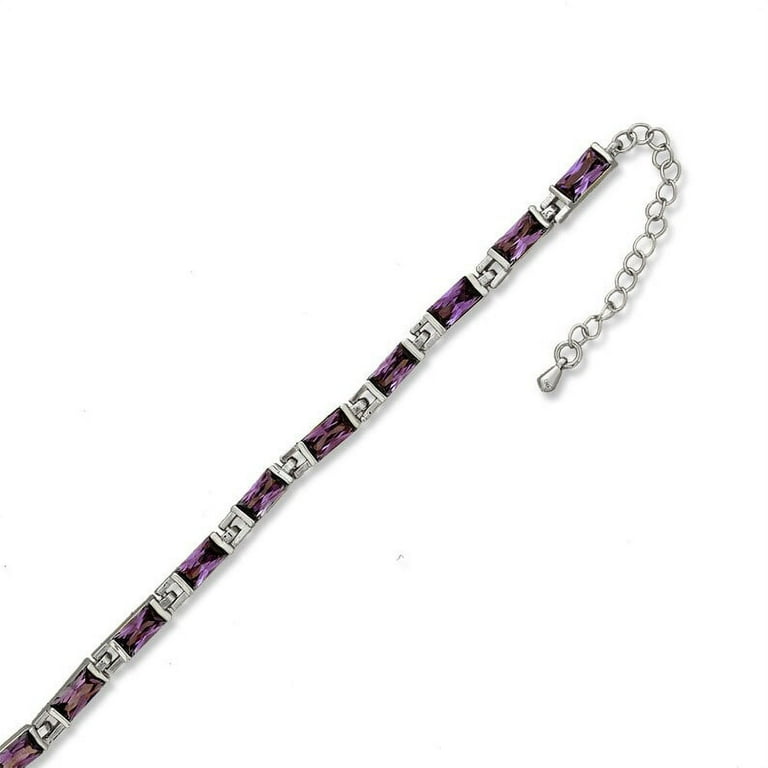 Cubic top zirconia anklet