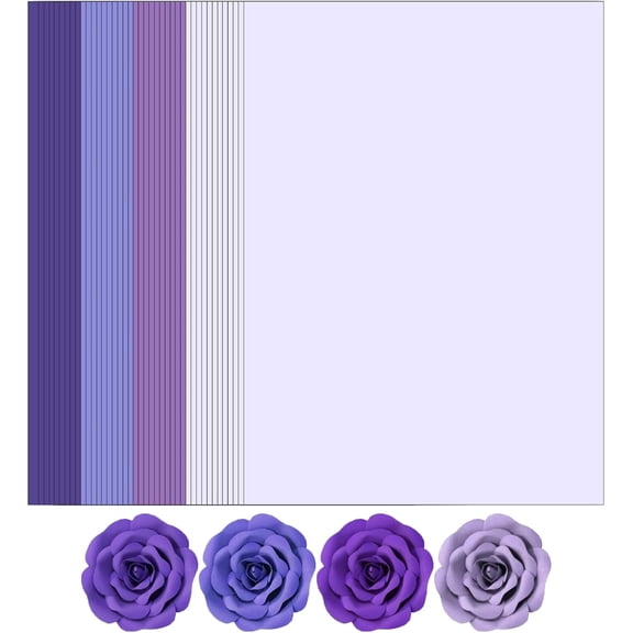 Purple Colored Cardstock, Art Kraft Cover Stock Paper, 65lb/175GSM for Card Construction Making, Scrapbooking, Printing, Quilling and Crafts DIY 4 Shades 40 Sheets, 10 Sheet Each Color