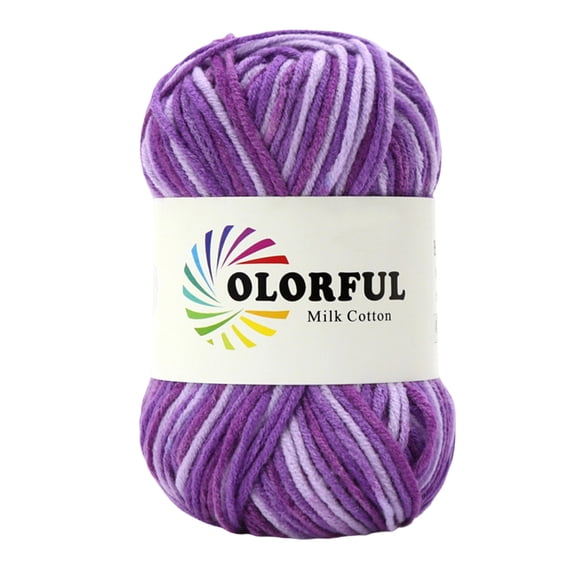 Purple Colorful Variegated Yarn for Knitting and Crochet, Multicolor Craft Yarn for Hand Knitting, DIY Yarn for Sweaters, Scarves, Hats, Blankets, Bags and Handmade Projects