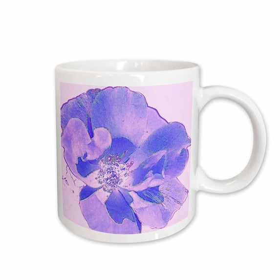 3drose, Purple Colors Floral Art Flowers Designs Inspired by Nature, 15oz Mug