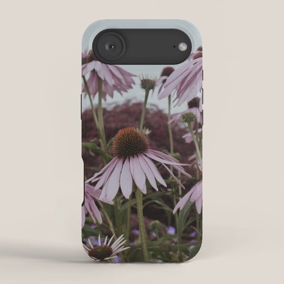 Purple Coneflower Tough Case for Apple iPhone, Polycarbonate Outer ...
