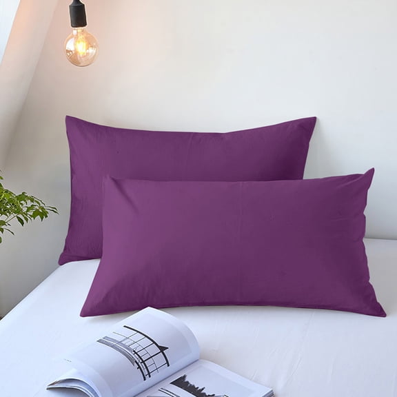 Purple Cooling Pillowcase Set - 2-Pack Breathable & Soft (Hot Sleepers, Night Sweats Relief)