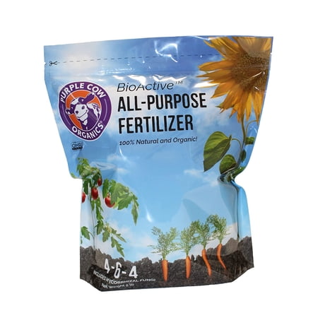 Purple Cow Organics Natural BioActive All Purpose Food Soil Fertilizer, 5lb