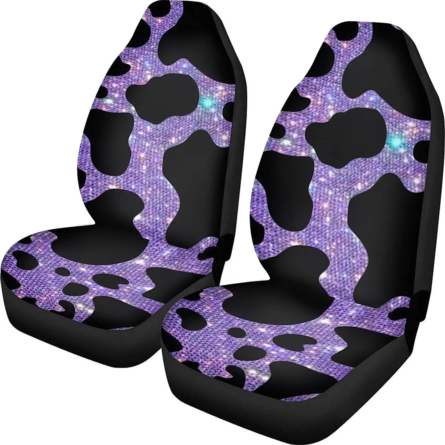 Purple cow print car seat covers discount