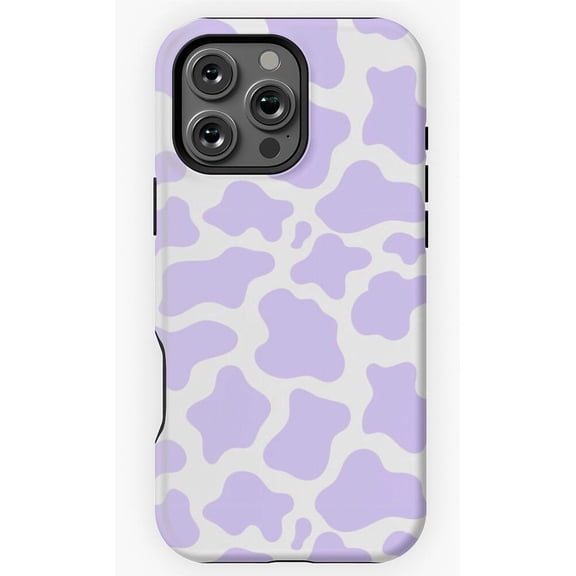 Purple Cow Print Cute Farm Animal Spotted Pattern Case iPhone 11 12 13 14 15 16 17 Pro Max Case