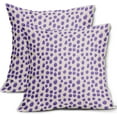 thumbnail image 1 of Purple Cream Pillow Covers 16x16 Set of 2 Boho Design Polka Dot Throw Pillows Modern Brush Strokes Print Decorative Pillowcase Square Cushion Cover Linen Case for Home Sofa Couch Bed, 1 of 6