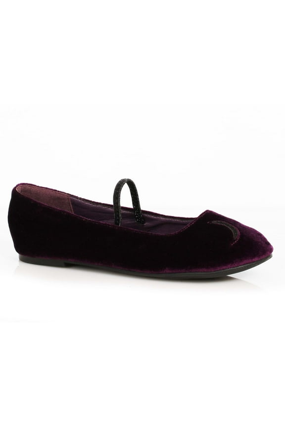 Purple Crescent Witch Flat for Girls