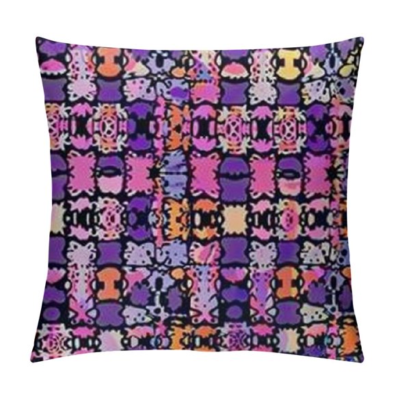 Purple Crocodile Pattern Silk Pillowcase, Animal Skin Print, Momme Silk Pillow Cases Cover for Hair and Skin Zipper Closure, Queen