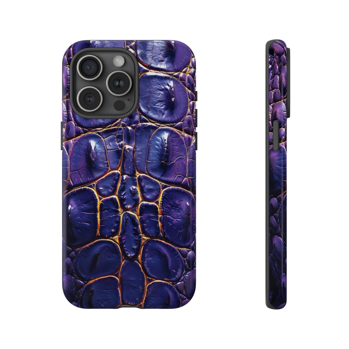 Purple Crocodile Shadow Print Abstract Animal Skin Artistic Case with ...