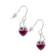 thumbnail image 1 of Purple Crystal Heart Heart French Earrings, 1 of 1