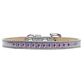thumbnail image 1 of Purple Crystal Puppy Ice Cream Collar, Silver - Size 16, 1 of 1