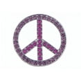 thumbnail image 1 of Purple Crystal Rhinestone Peace Sign Pin Fashion Jewelry Brooch Necklace Pendant, 1 of 6