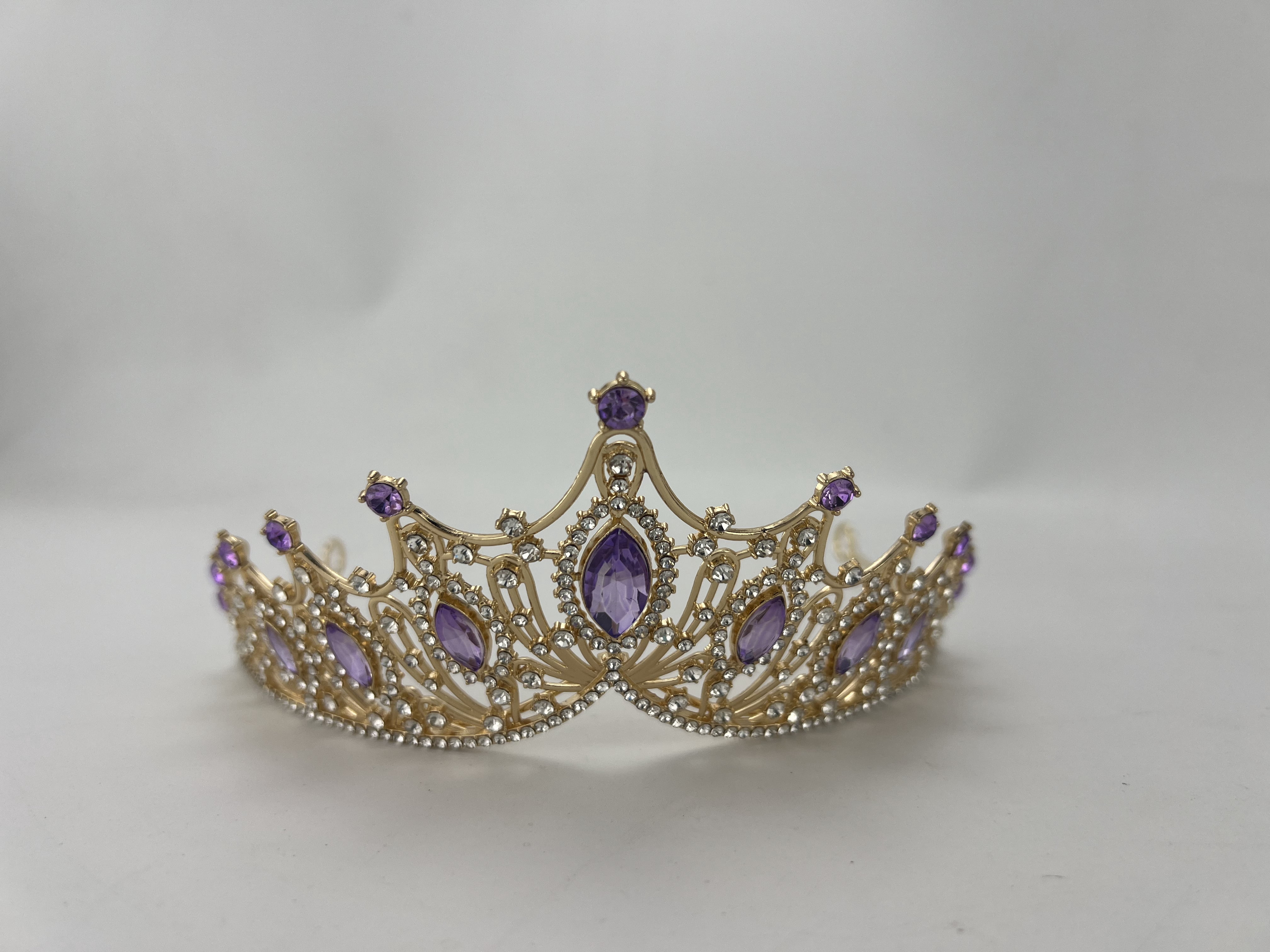 Purple Crystal Tiaras & Crowns Royal Queen Crown Princess 