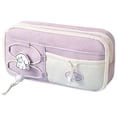 thumbnail image 1 of Purple Cute Pencil Case, Aesthetic Pen Pouch, Colored Pencil Bag with Zipper, Stationery Storage and Organizer, 1 of 9