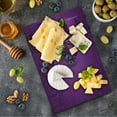 thumbnail image 1 of Purple Cutting Board, Spiral Floral Branch Leaves on the Vertical Border Retro Style Abstract Design, Decorative Tempered Glass Cutting and Serving Board, Small Size, Purple Plum, by Ambesonne, 1 of 5