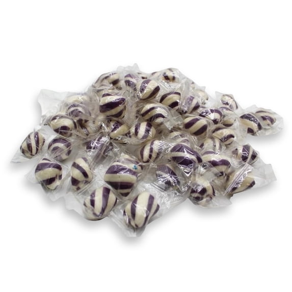 Purple Cylinder Shaped Grape Mint Candy Twists - 2 lbs.