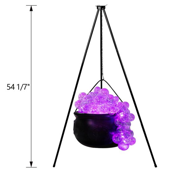 Purple DIY Bubbling Cauldron Set for Halloween Table Decor Home Kitchen and Party Use