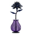 thumbnail image 1 of Purple Dahlia Flower Building Blocks Set 150PCS Black Dahlia in Vase Floral Display Model Gothic Style Home Decor Collectible DIY Construction Kit, 1 of 5