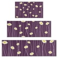 thumbnail image 1 of Purple Daisy Flower Wavy Lines Pattern Kitchen Rugs Sets Of 3,Kitchen Runner Rugs Non Skid Washable,Decorative Kitchen Floor Mats for Kitchen,Sink,Laundry,17"x30"+ 17"x47" + 17"x59", 1 of 6