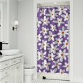 thumbnail image 1 of Purple Daisy Flower White Blooms Pattern Shower Curtain 36"x72" ,Bathroom Decorative Shower Curtains Set with 12 Hooks,Modern Waterproof Washable Shower Curtain, 1 of 6