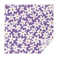 thumbnail image 1 of Purple Daisy Flower White Blooms Pattern Square Tablecloth,Waterproof Square Table Cover,Wipeable Spillproof Washable Table Cover for Home Kitchen Party Decor 42"X42"(107x107cm), 1 of 6