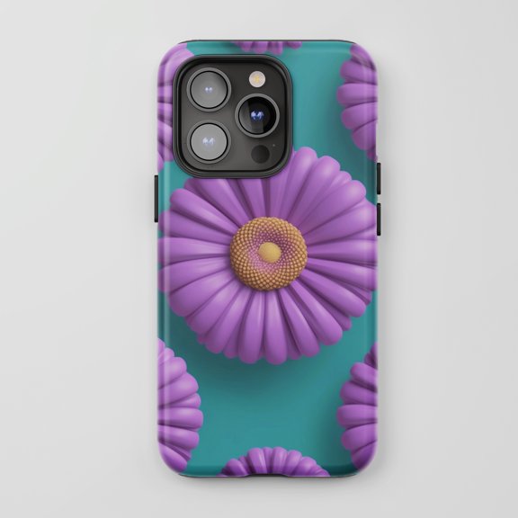 Purple Daisy For All iPhone Series Tough Phone Case Floral