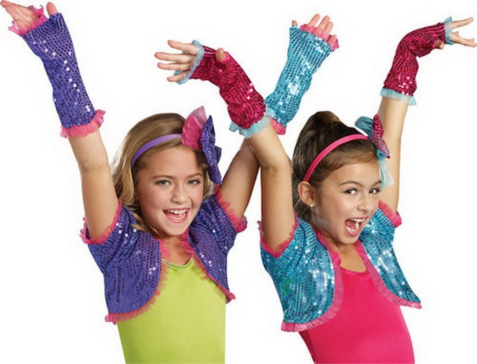 Purple Dance Craze Arm Warmers Child Halloween Accessory