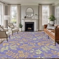 thumbnail image 1 of Purple Dandelion Area Rugs 6'x9', Washable Small Throw Rugs for Kitchen Dining room, Modern Minimalist Flowers Spring Indoor Outdoor Rug Non-Slip Low Pile Carpet Runner Reversible Floor Mats, 1 of 8