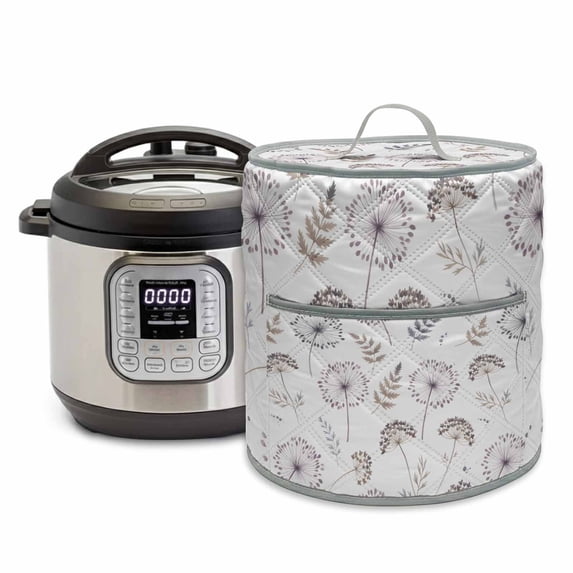 Purple Dandelion Rice Cooker Cover 8 Quart Brown Leaves Country ...