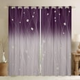thumbnail image 1 of Purple Darkening Drapes Kids Ombre Strip Lines Curtains for Bedroom Living Room Gradient Style Pearl Blackout Curtains for Women Men Abstract Window Treatments-52"W x 54"L (Pack of 2), 1 of 7