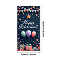 thumbnail image 1 of Purple Design Happy Retirement Banner Gift Decoration Balloon Decoration Star Design for Retirement Party Indoor Celebration Event Backdrop, 1 of 8