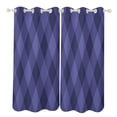 thumbnail image 1 of Purple Diamond Grid Color 2pcs Blackout Curtains For Living Room Bedroom Grommet Top Window Set for Left And Right Biparting Open, 1 of 6