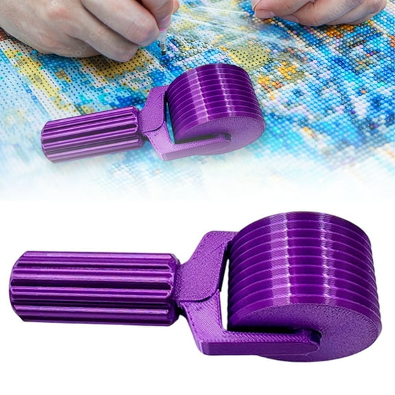 Purple Diamond Painting Tool Roller – Fenull 2025 New Art Roller for Embroidery, Easy Grip Detachable Roller for DIY Craft Projects
