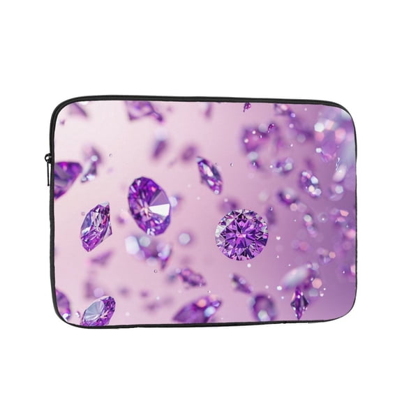 Purple Diamonds Falling Laptop Sleeve Bag Compatible With MacBook Air / Pro iPad MateBook Tablet Surface HP Lenovo Dell ASUS Acer Laptop Computer Protective Size: 10 inch
