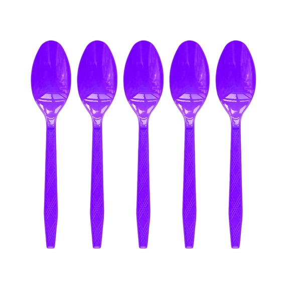Purple Disposable Cutlery, Web Theme, Birthday Decorations, Halloween Gathering, 6 In, 10 Pc