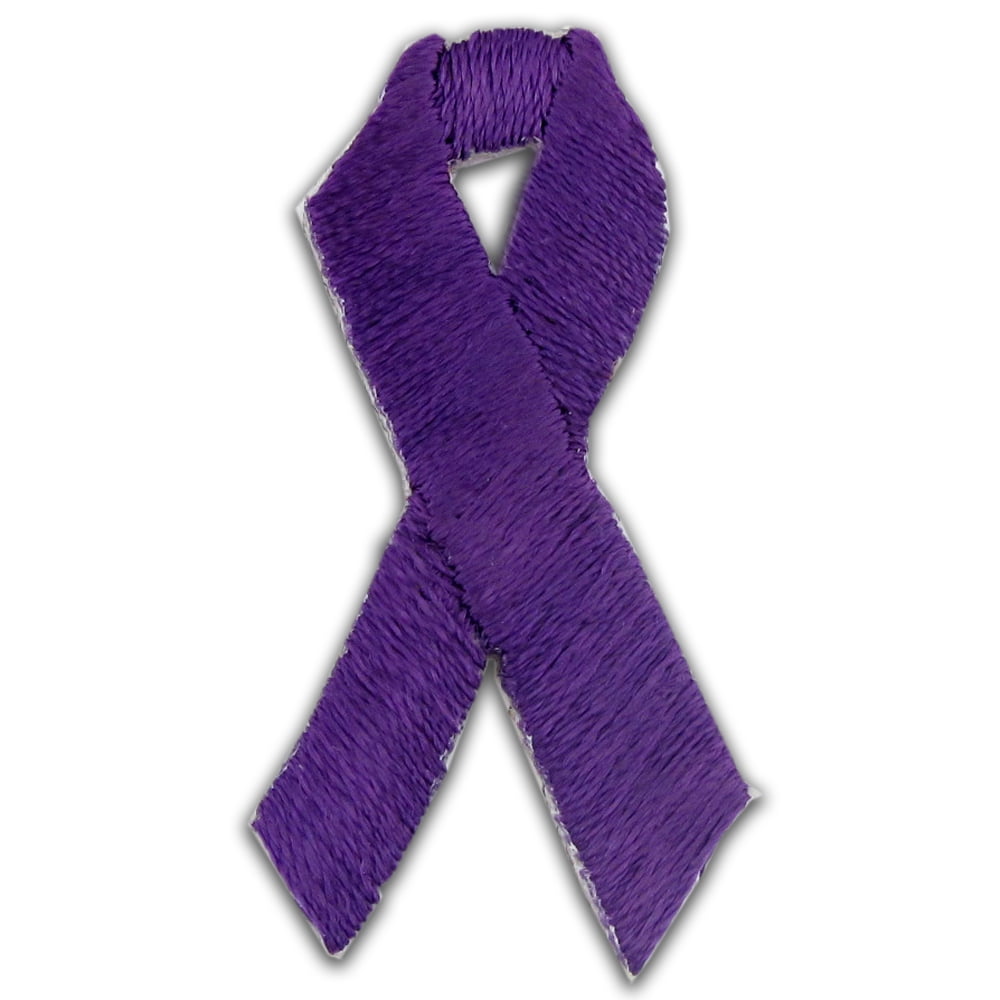 Purple Domestic Violence Awareness Ribbon Embroidered Applique Sticker ...