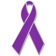 thumbnail image 1 of Purple Domestic Violence Awareness Ribbon Enamel Lapel Pin, 1 of 3