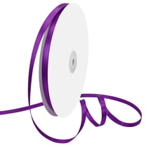 Purple Double Face Ribbon 50 Yards 1/4 inch