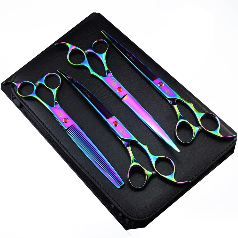 Purple Dragon 8.0 inch Professional Pet Grooming Scissors,Dog Straight