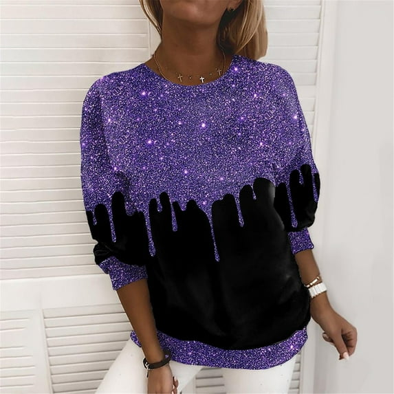 Purple Dress Shirts for Women, Polyester Women'S Plus Size Tops, Long Sleeve Womens Shirts Plus Size, Womens Tops Plus, Geometry Geometry Sunflower Shirts for Women Plus Size
