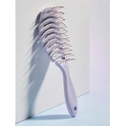 Purple Dual-Use Wet & Dry Detangling Hair Brush with Hollow Design