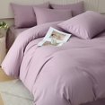 Purple Duvet Cover Bedding Set Soft Double Brushed Comforter Cover