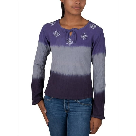 Purple Dyed Gauze Blouse