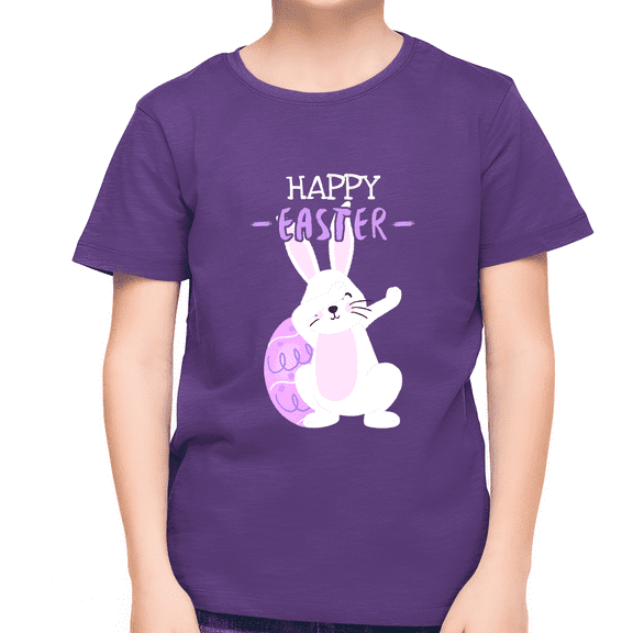 Purple Easter Boy Outfit Kids Easter Outfits Bunny Rabbit Easter Shirts for Boys