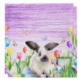thumbnail image 1 of Purple Easter Cloth Napkins, Spring Botanical Floral Rabbit Butterfly Washable and Reusable Dinner Napkins Set of 2, Table Napkin for Kitchen Party Birthday Wedding Hotel Housewarming 20"x20", 1 of 9