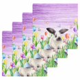 thumbnail image 1 of Purple Easter Kitchen Dish Towels for Drying Dishes Set of 4, Spring Botanical Floral Rabbit Butterfly Waffle Weave Microfiber Hand Tea Bathroom Towels Quick Dry & Absorbent Towel 12x12, 1 of 7